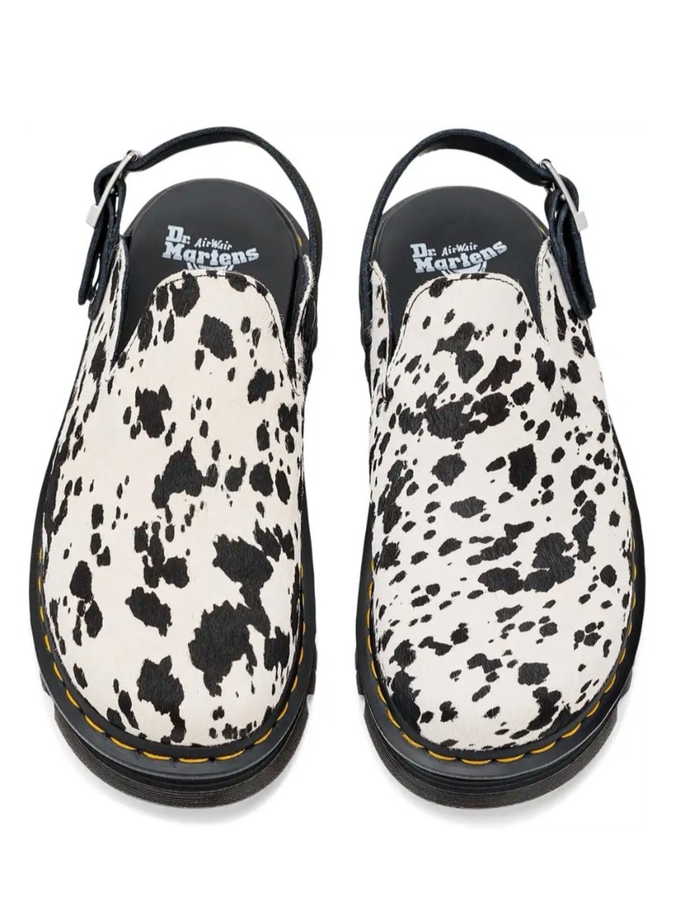 Dr. Martens  Black and White Dalmatian Print Sandals